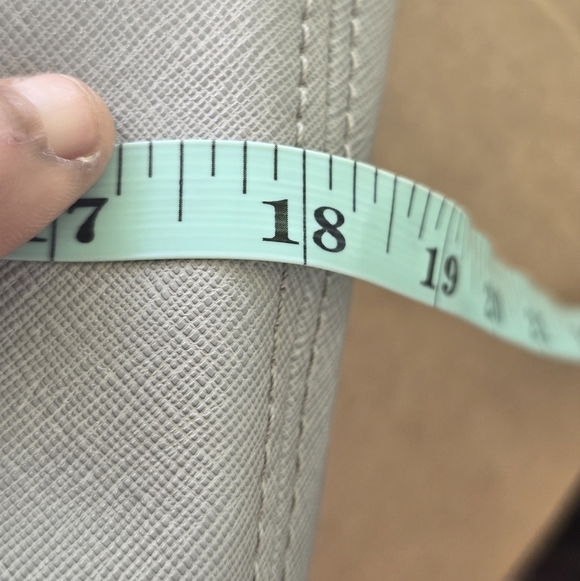 $298 Michael Kors Signature Tote Handbag Jetset Studded Women Leather Gray Rare - Picture 10 of 16